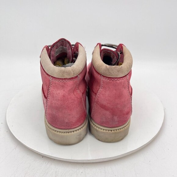 Timberland 22367 Nelli Women Size 7.5M Pink Nubuck Waterproof 4 Eye Chukka Boot - Picture 5 of 12